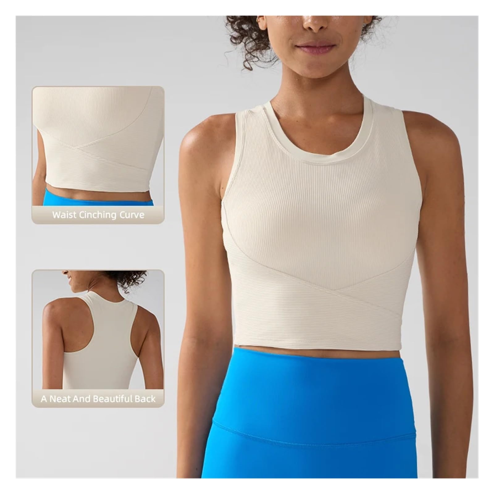 Sport BH Damen Damen Lauf-Fitness-Sportweste mit Hohlrücken-Design, Enge Yoga-BH-Weste for aktives Tragen