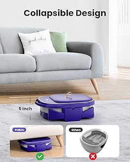 Puboo Collapsible Foot Spa Bath Massager with Heat, 95-115°F Precise Temp Control, Motorized Massage Rollers, Heated Foot Bath Soak Tub, Fits US Men’s Size 11, Gift for New Year