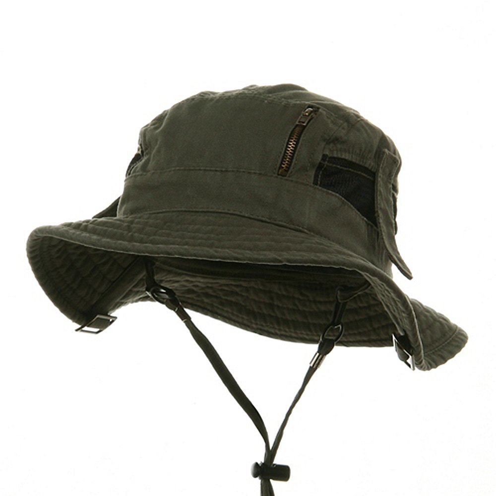 Canvas Fisherman Hat-Olive 2XL-3XL- Buy 