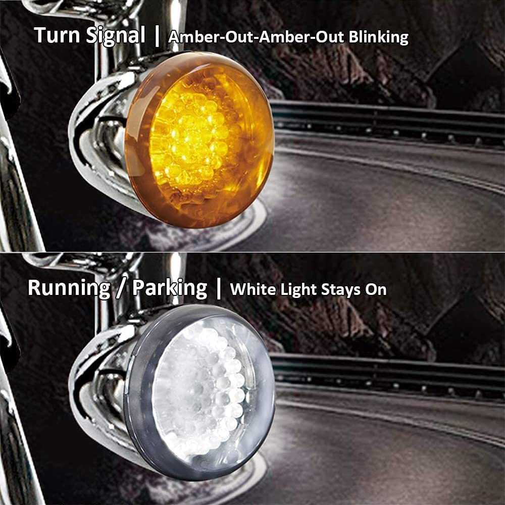 Riloer Moto LED clignotant frein feu arrière 1156/1157 adapté pour Harley Softail Dyna Sportster Touring Tri Glide