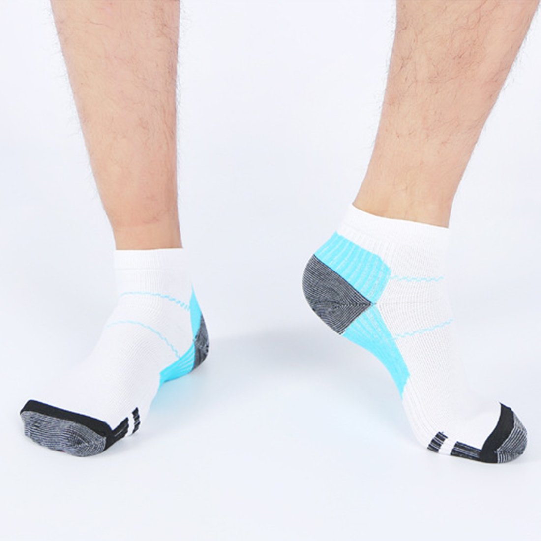6 pares de calcetines de compresión, fascitis plantar deportiva, soporte de arco para correr, gimnasio, compresión de pies, para hombres y mujeres.