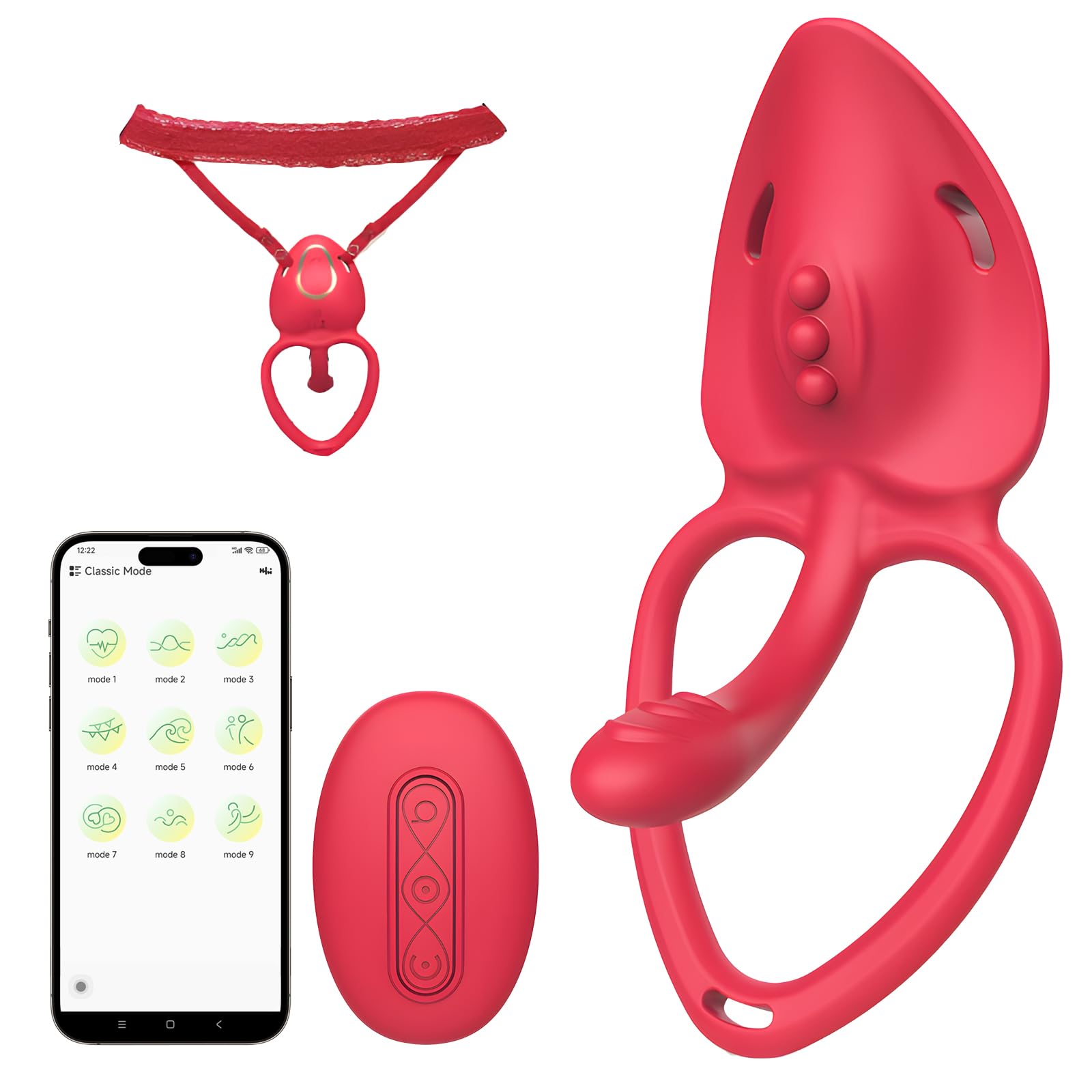 Stimulateur clitoridien application et télécommande Qoosea 9 modes - 8