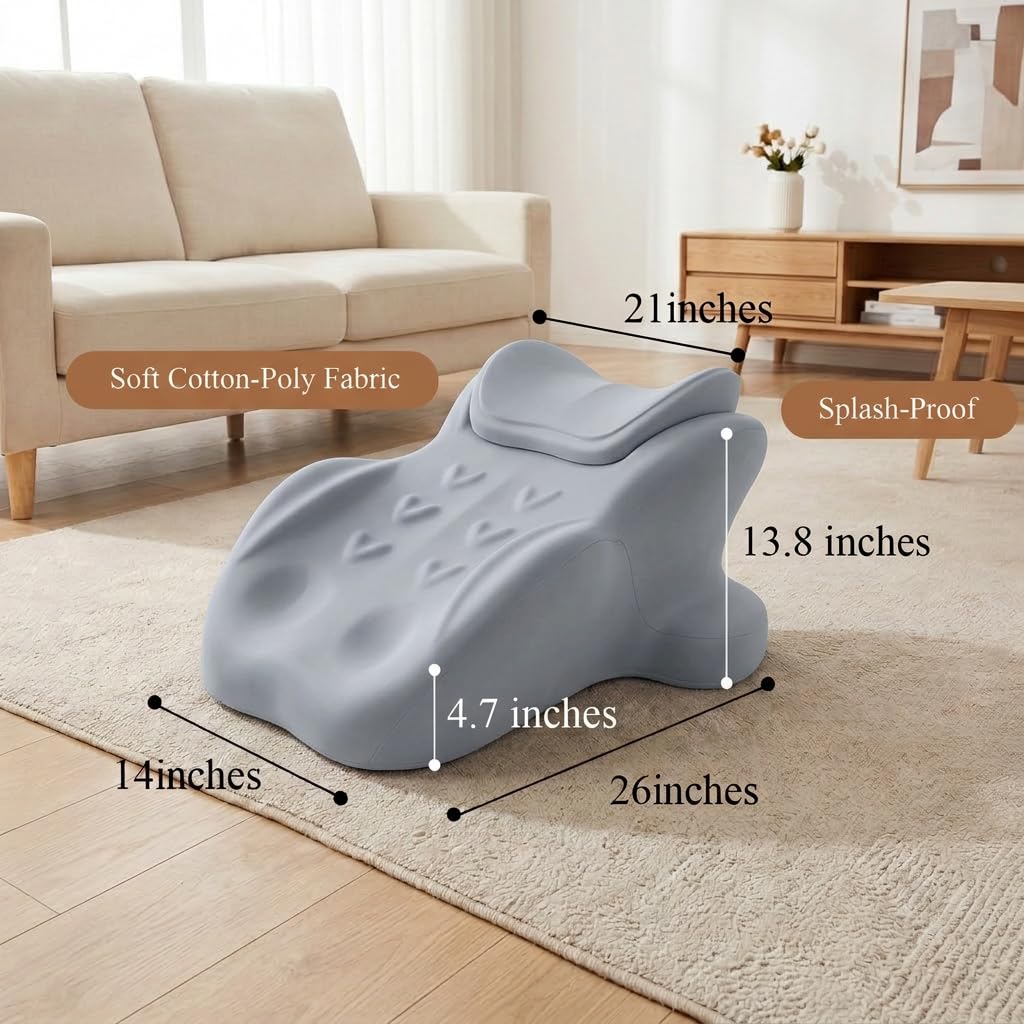 Cuscino per intimità per coppie, cuscino di supporto sagomato in memory foam con cuscino lombare e collo, design ergonomico a basso profilo, per rilassarsi su letto e divano, fodera traspirante e