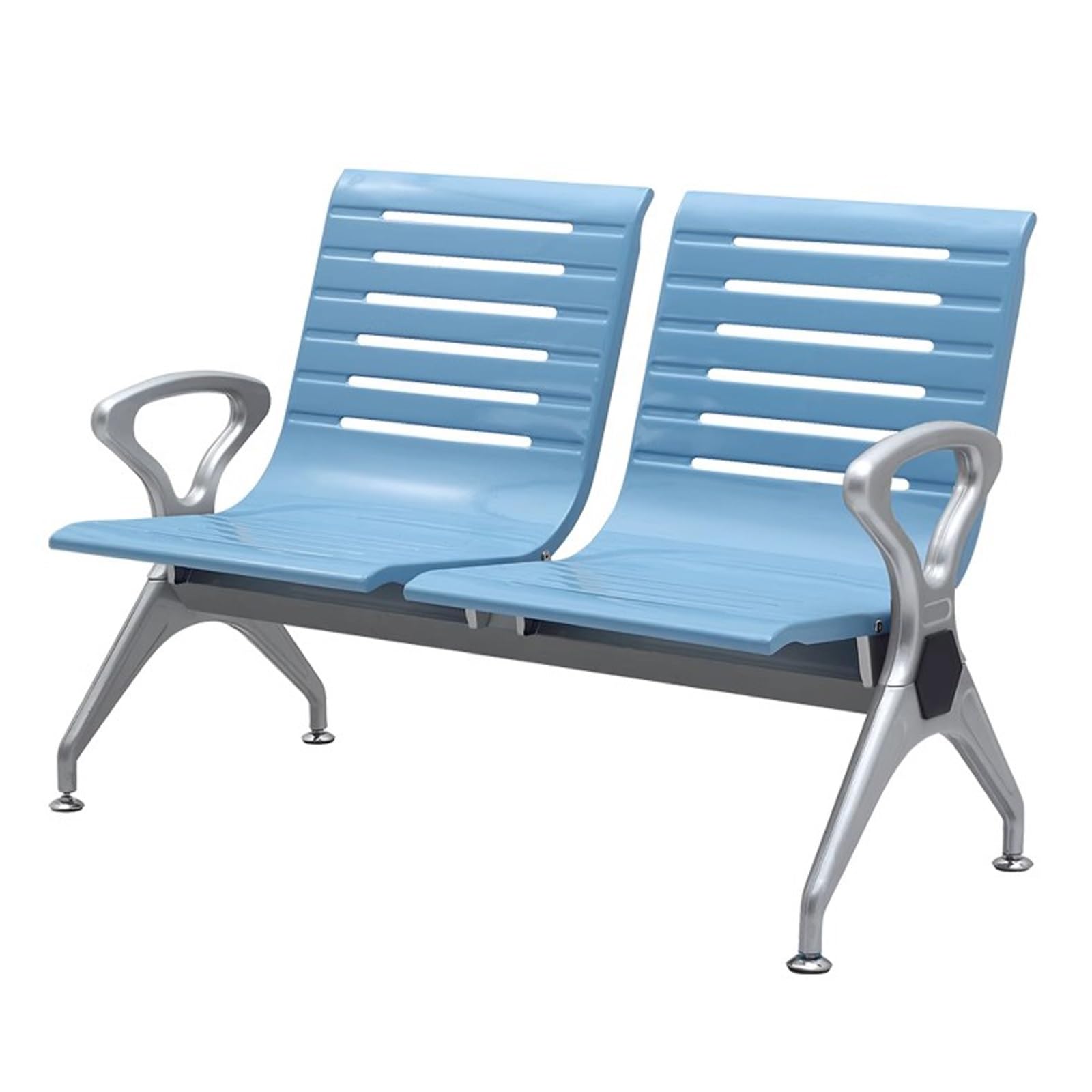 WDSOPK Waiting Room Chairs,Modern 2 Seater Reception Chairs with Armrests - Comfortable Waiting Room Seating, 880lbs Capacity for Offices, Airports & Public Spaces(Blue)