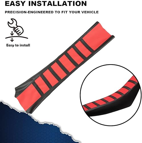 Miniatura 3 de CHEDA Funda de asiento suave de repuesto compatible con Honda CR125R CR250R CR500R CR80R CRF100F CRF125F CRF150F (rojo)