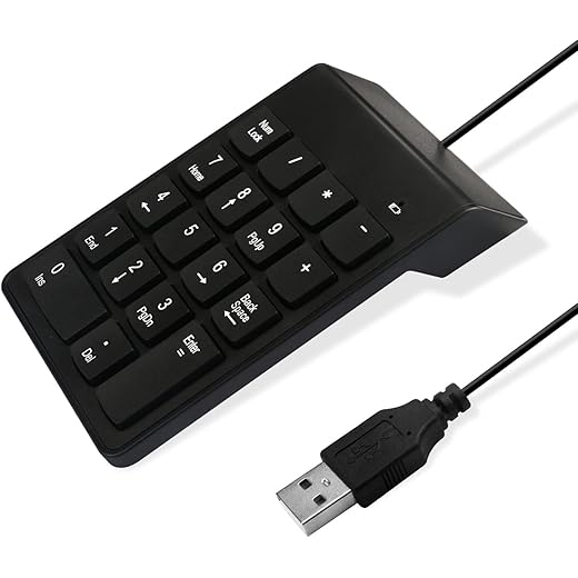 Numeric Keypad - 18 Key USB Wired Mini Numpad