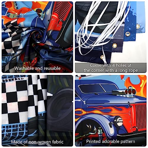 Image of Monster Truck Party Decorations, Monster Truck Birthday Party Backdrop Supplies, Monster Truck Happy Birthday Backdrop for Kids Birthday Party Decoration