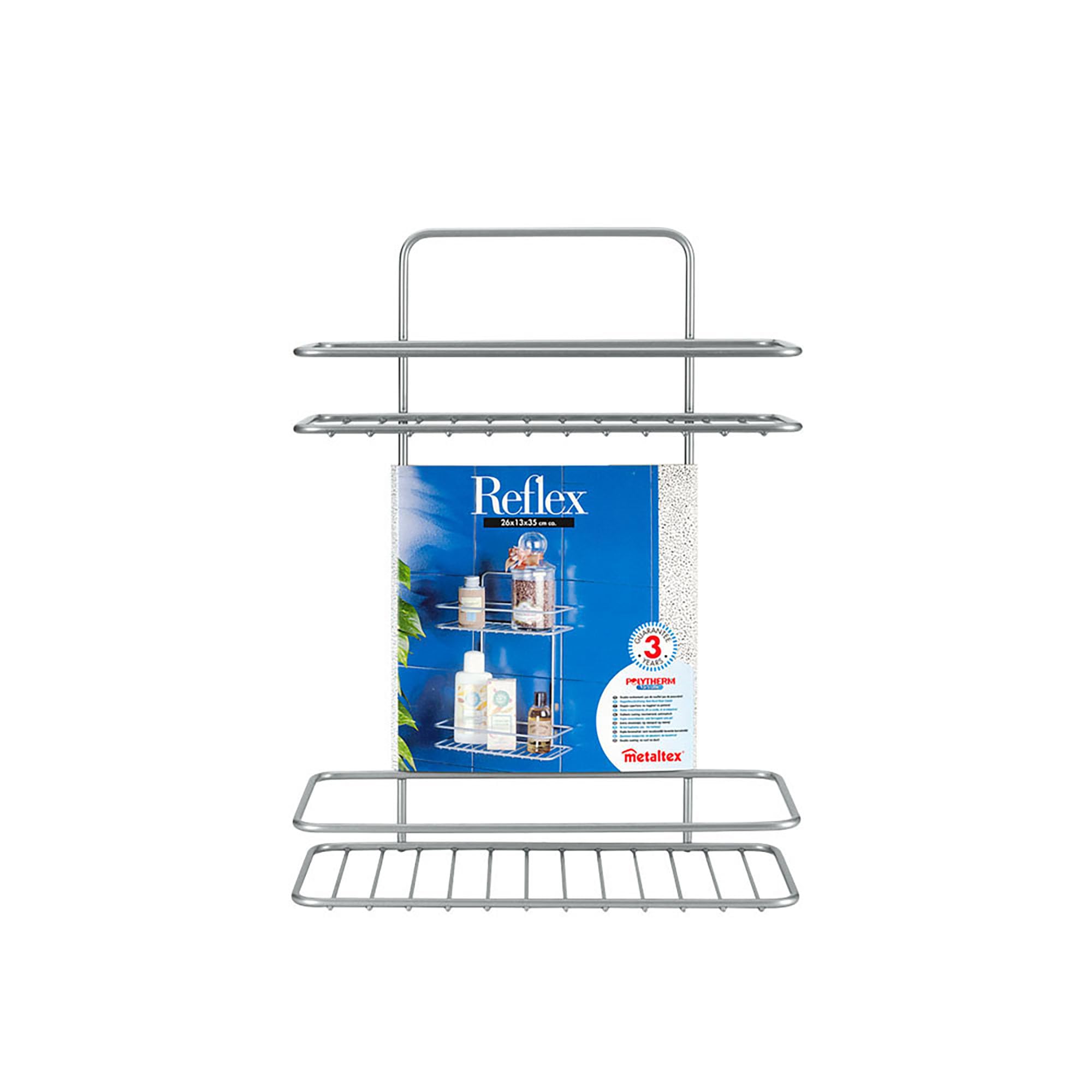 Metaltex "Reflex Shelf, Silver, 26 x 13 x 35 cm, 35 x 12.8 x 26.3 cm - Image 4