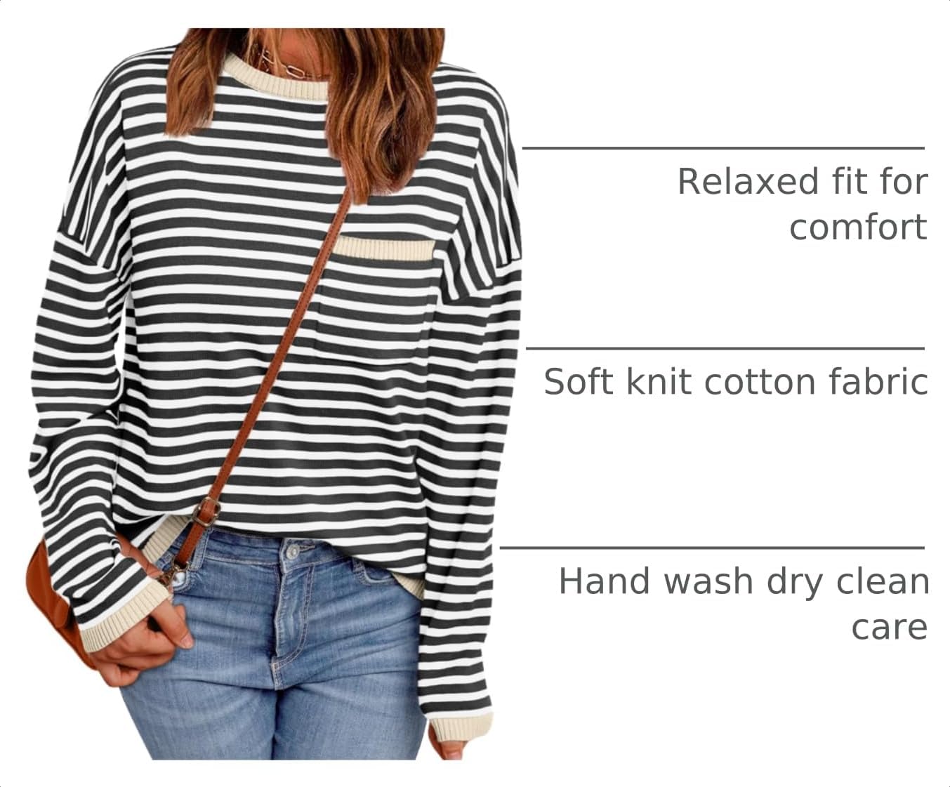 LILLUSORY Womens Striped Lightweight Sweaters 2026 Fall Fashion Outfits image 4