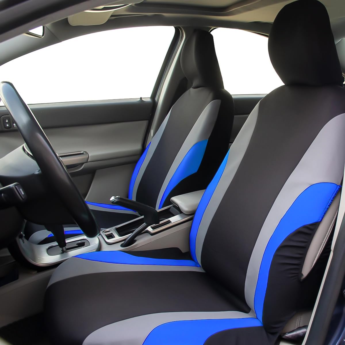 Fundas Asientos Coche Universales para Jeep Renegade Desert Hawk(BU)/Frostbite(BU)/Latitude(BU), Impermeables Antideslizantes, Funda Asiento Coche Protector Interior Accesorios,C Blue