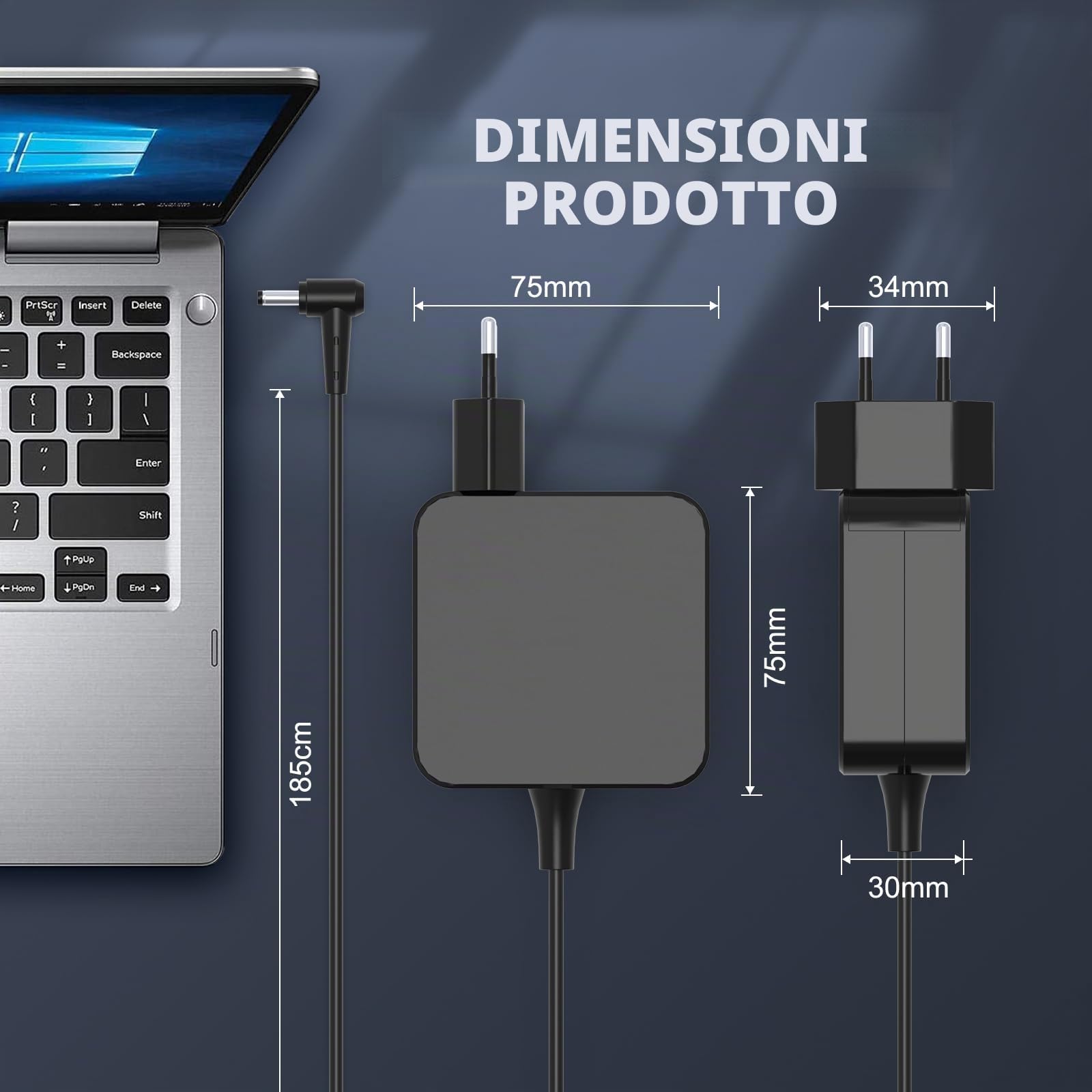 65W Caricatore Alimentatore per Lenovo Ideapad 310 320 330 510S Yoga 510 520 710 S145 Flex 4 5 6 adlx65clge2a adlx65ccge2a 20V 3.25A Caricabatterie PC Portatile
