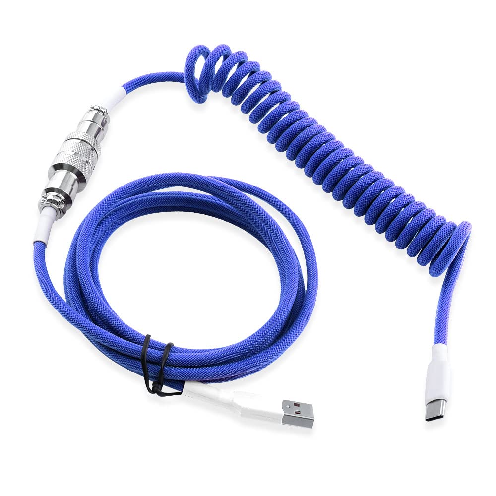 Amazon.com: HUYUN Custom Coiled Aviator USB-C Double Sleeved Cable