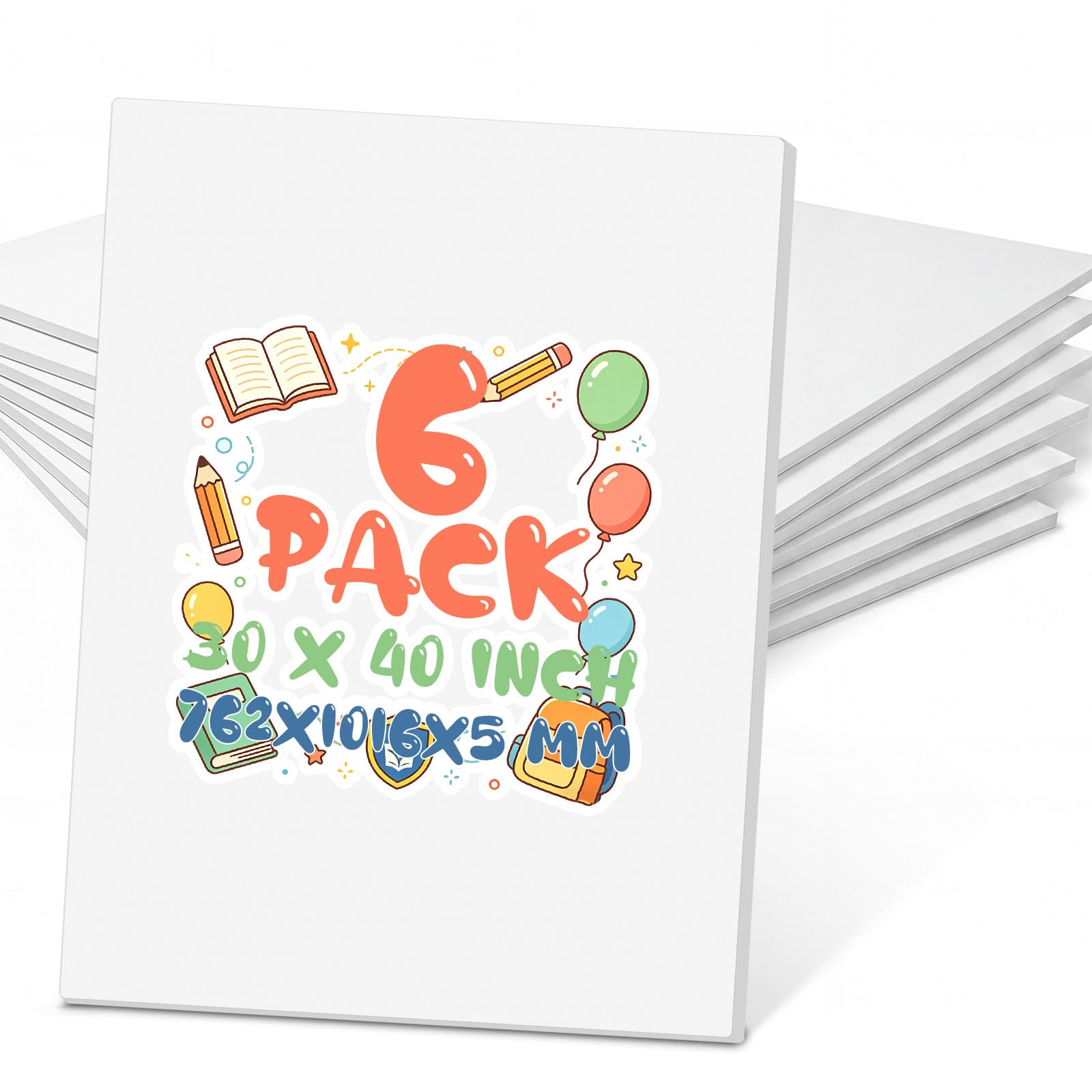 Amazon.com: Kathfly 6 Pack White Poster Board Acid-Free Double