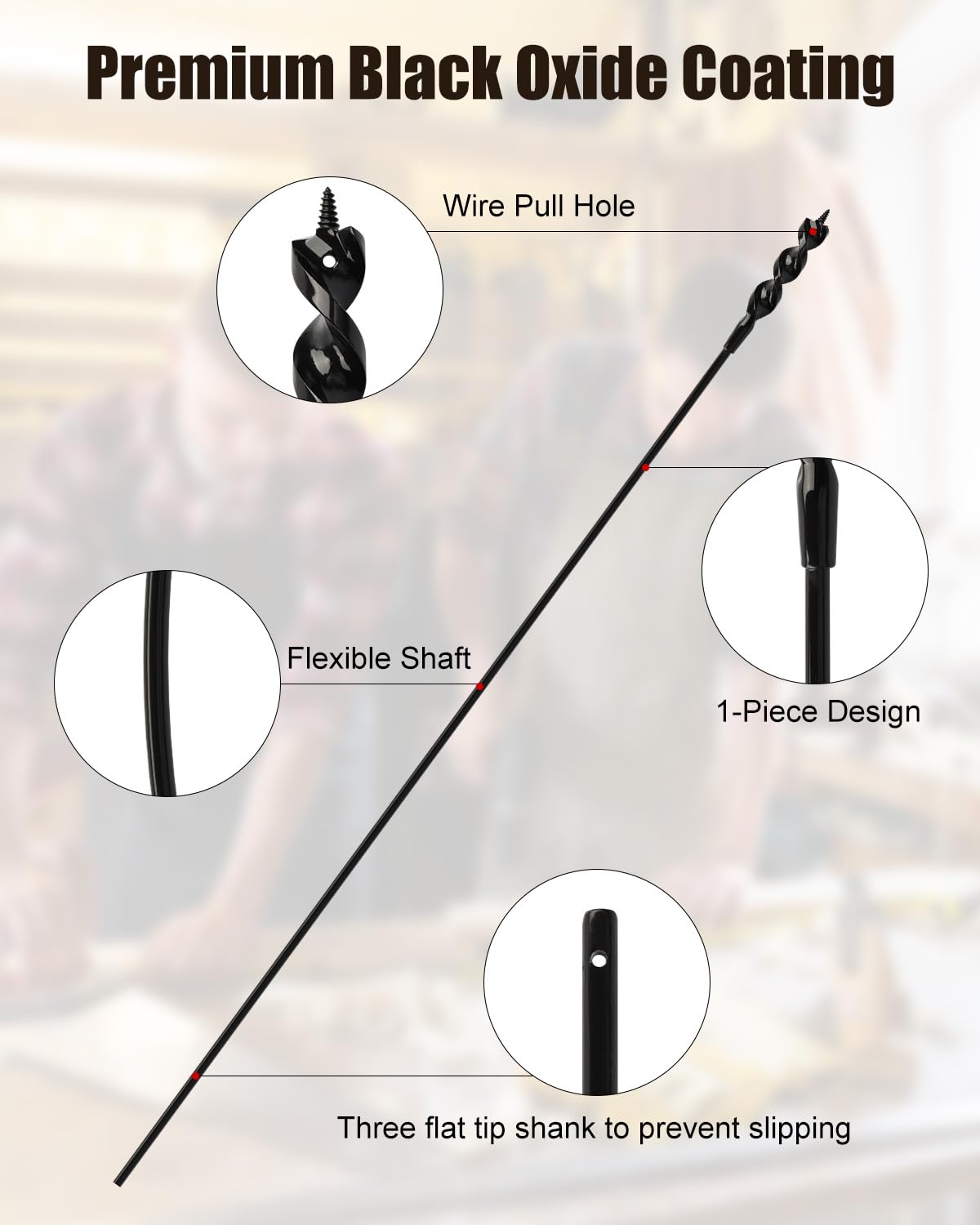 Flexible Drill Bit - Wire Pulling Tool -3 Flexible Drill Bit - Wire Pulling Tool -3
