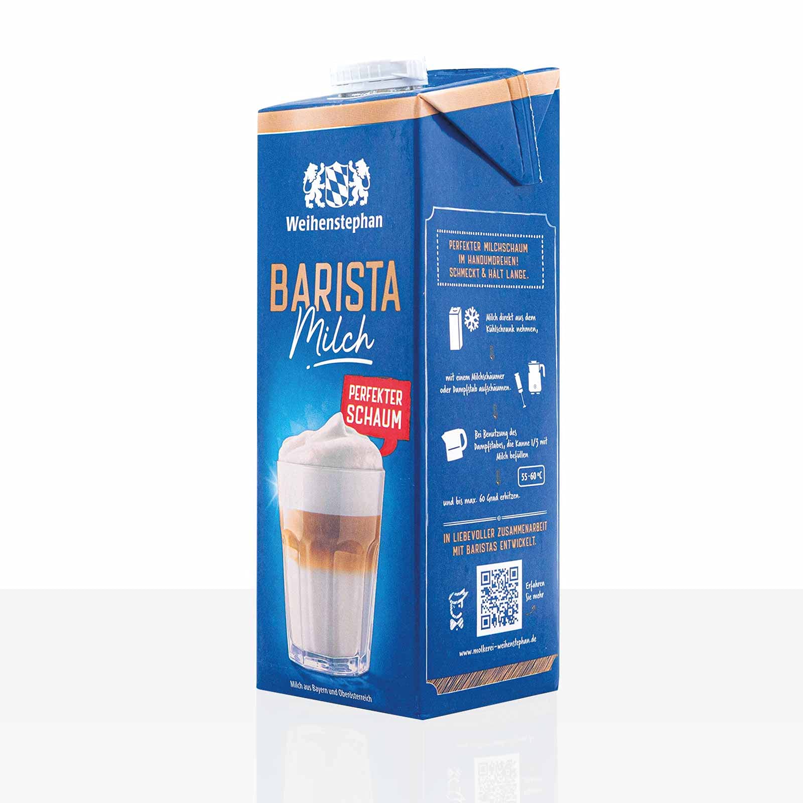 Weihenstephan Barista Milch 3% Fett, haltbare Vollmilch (12 x 1L)
