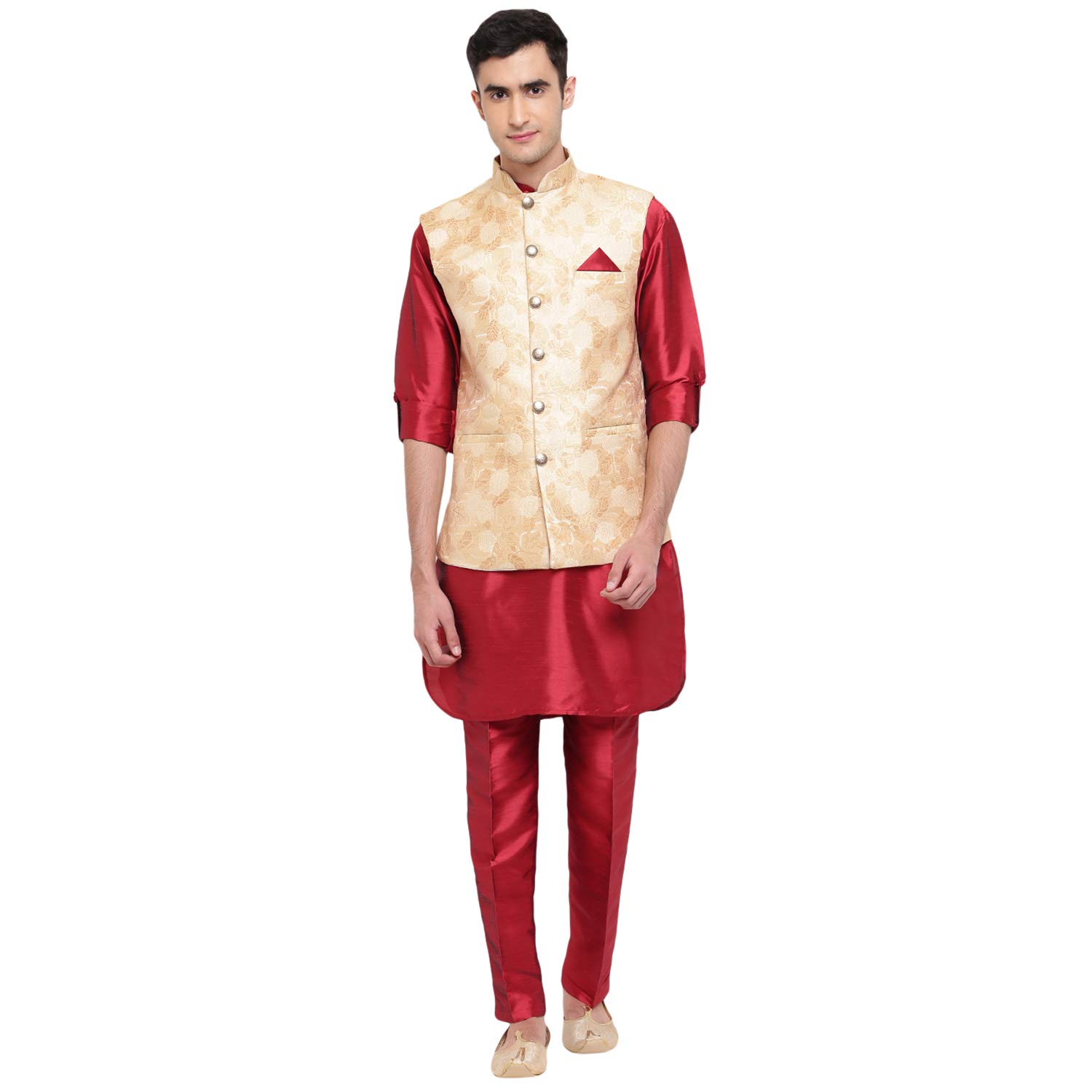 Men's Cotton Silk Regular Kurta Set-image-45