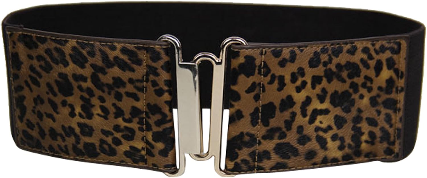 Animal print stretch belt Clearance