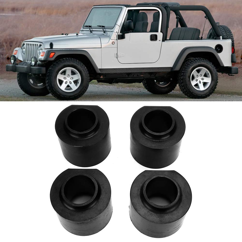 Kit de elevación para automóvil, 4 Piezas Kit de elevación Trasera Delantera para automóvil de 3 Pulgadas Apto para Wrangler (Poliuretano)
