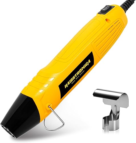 haisstronica Mini pistola de calor de 350 W, 2 ajustes de temperatura 482 F y 752 F (482.0 F y 752.0 F) herramienta de aire caliente con soporte de