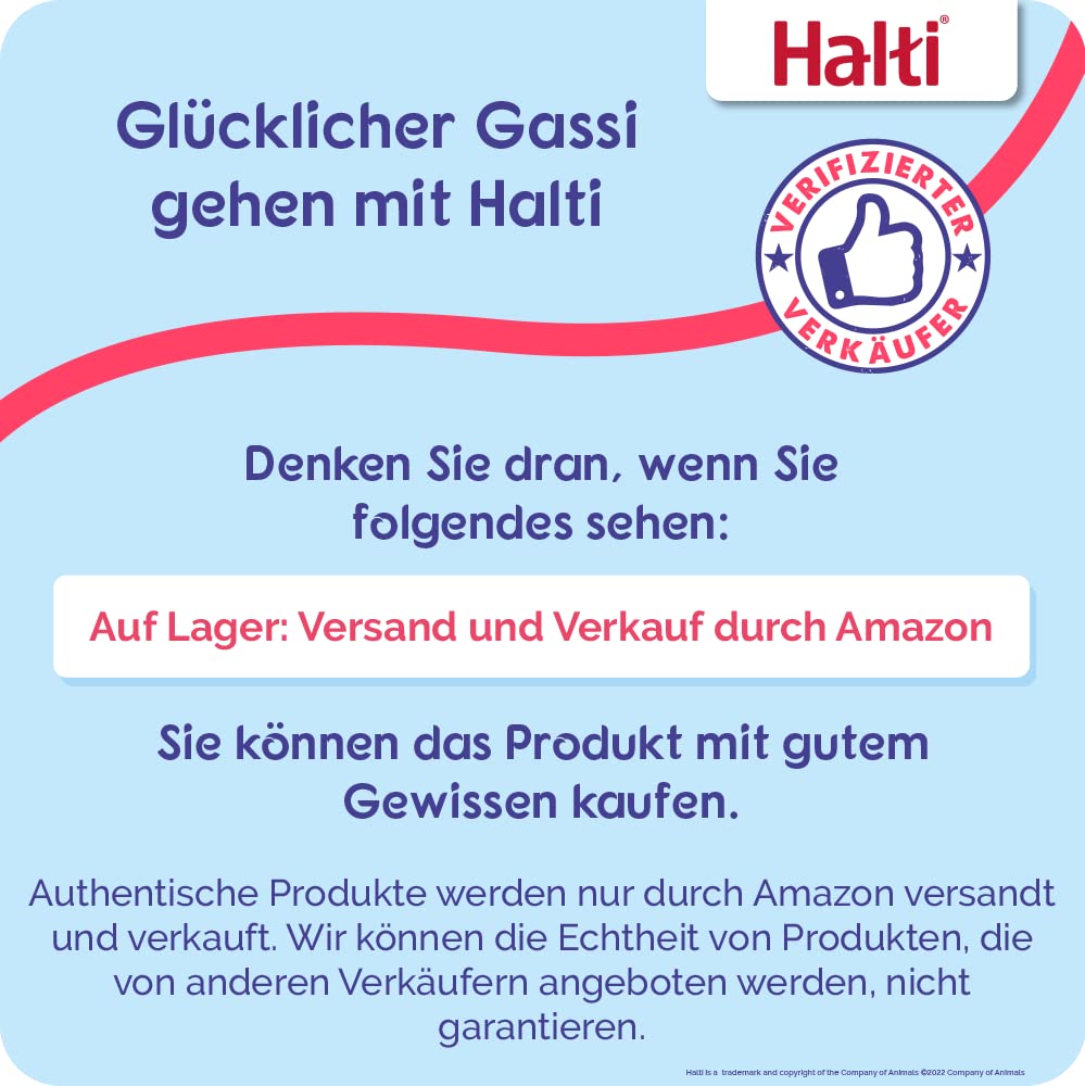 HALTI Rollleine - Hundeleine mit Reflektorgewebe, ergonomischer weicher Gelgriff und patentierte einstufige Verriegelung. Geeignet für große Hunde (Größe L, Schwarz)
