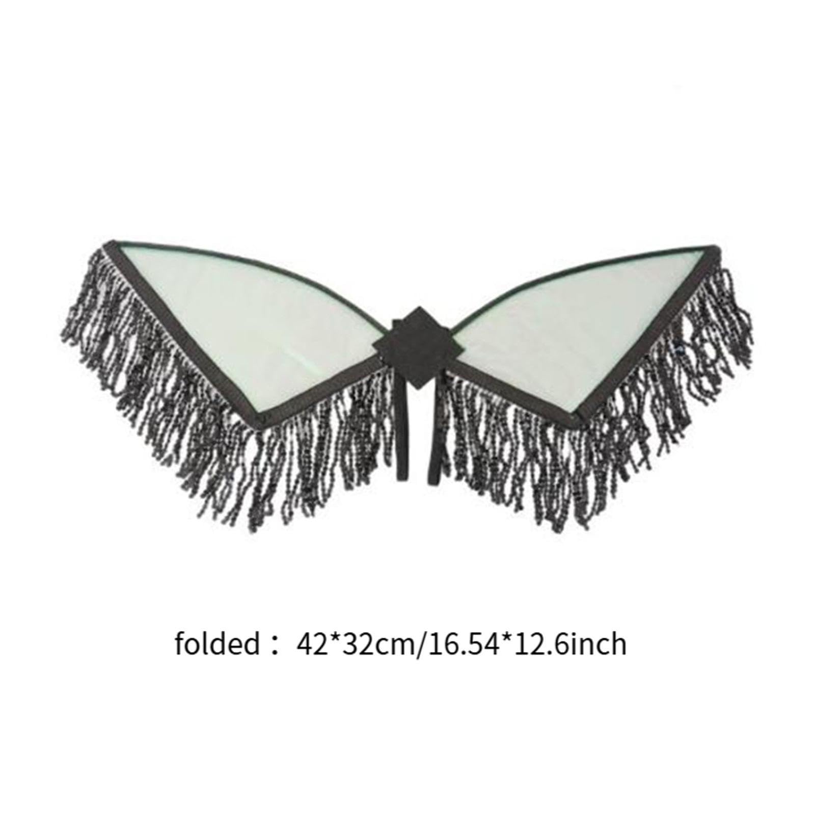 Fata con Frange E Nappe, per Travestimenti, Giochi di Ruolo, Costumi per Feste di Carnevale, Accessori per Feste di Compleanno, Nero
