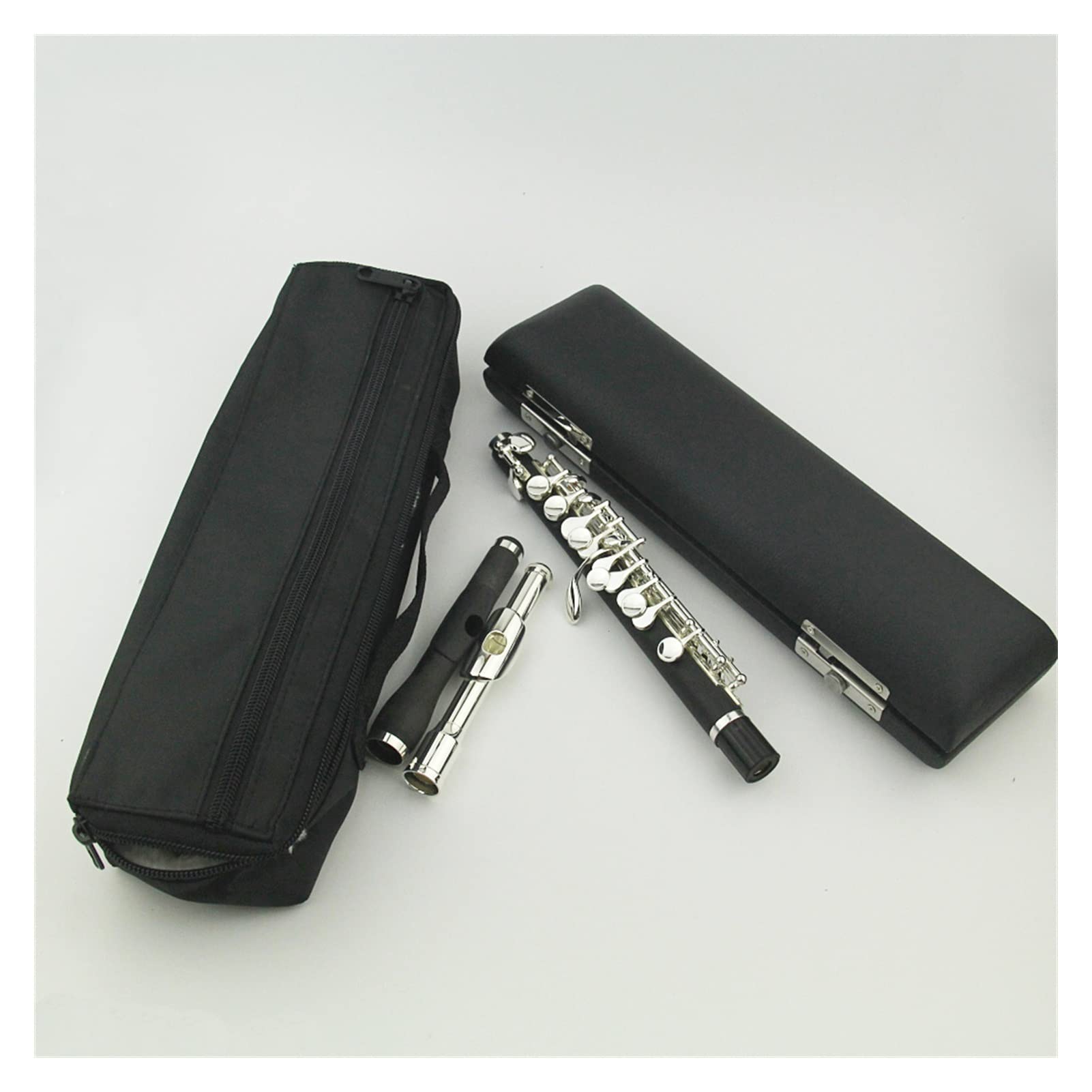 Amazon.co.jp: ピッコロフルートシルバーメッキの木材ケース風の楽器