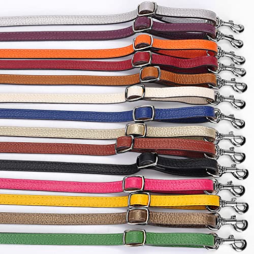 Sangles de rechange en cuir véritable rouge violacé pour sac à main - 7
