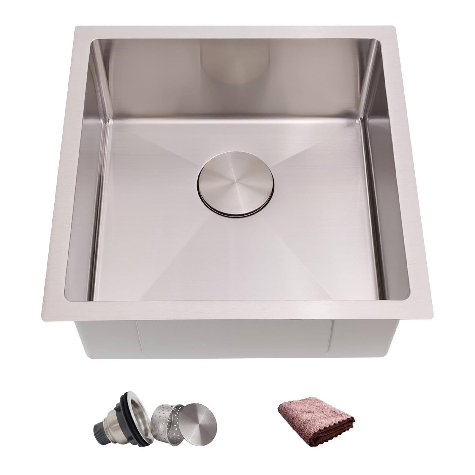 Évier de préparation à cuve simple en acier inoxydable pour petit espace et bar