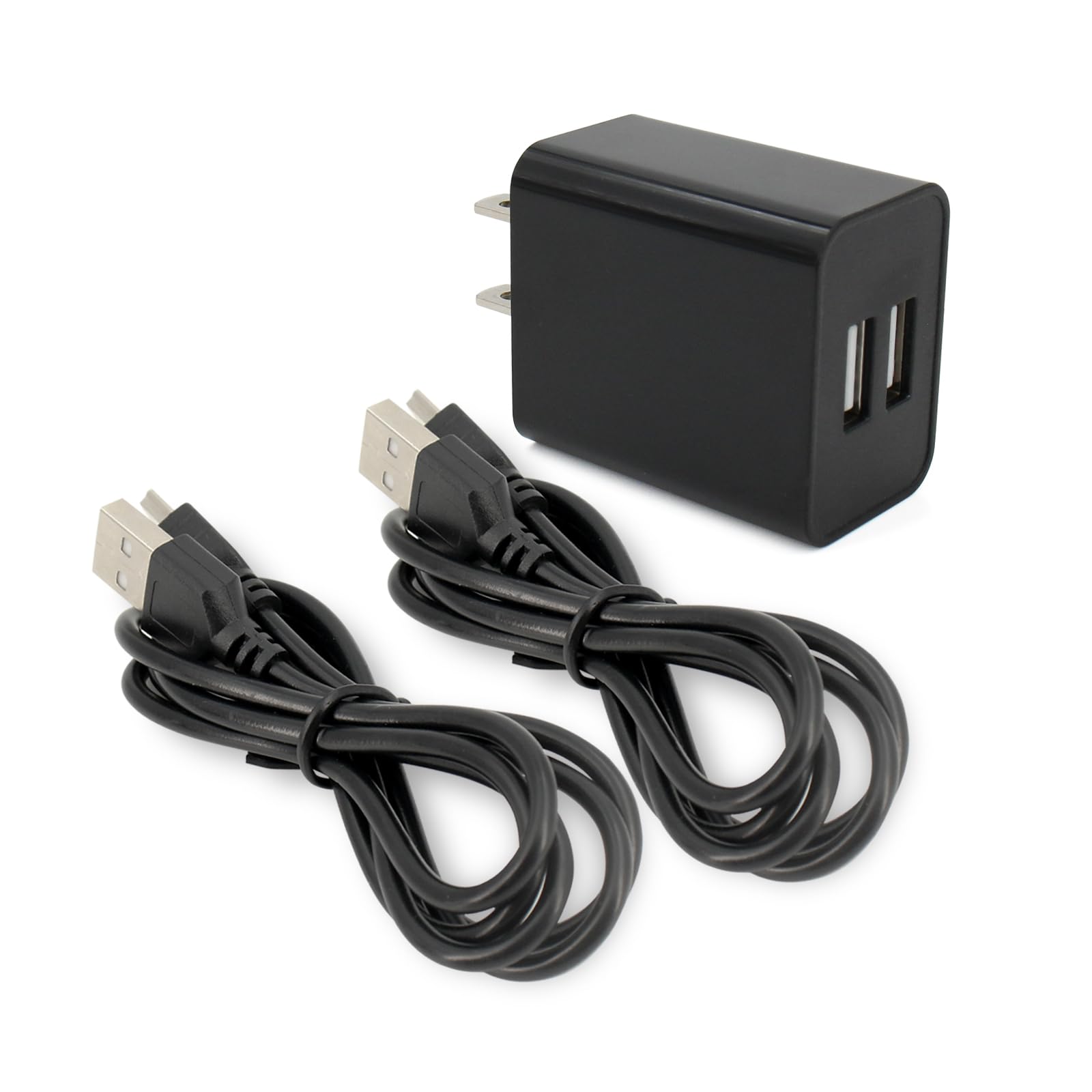 IFREQTECH 2-in-1 Dual USB Port Adapter DC 5V 1A with 2 USB Charging Cables Compatible with Retevis RT22 RT22S RB19 RB19P RT68 RB28 NR10 RT18 RT22S H777 RB29 Cobra HYT Walkie Talkies