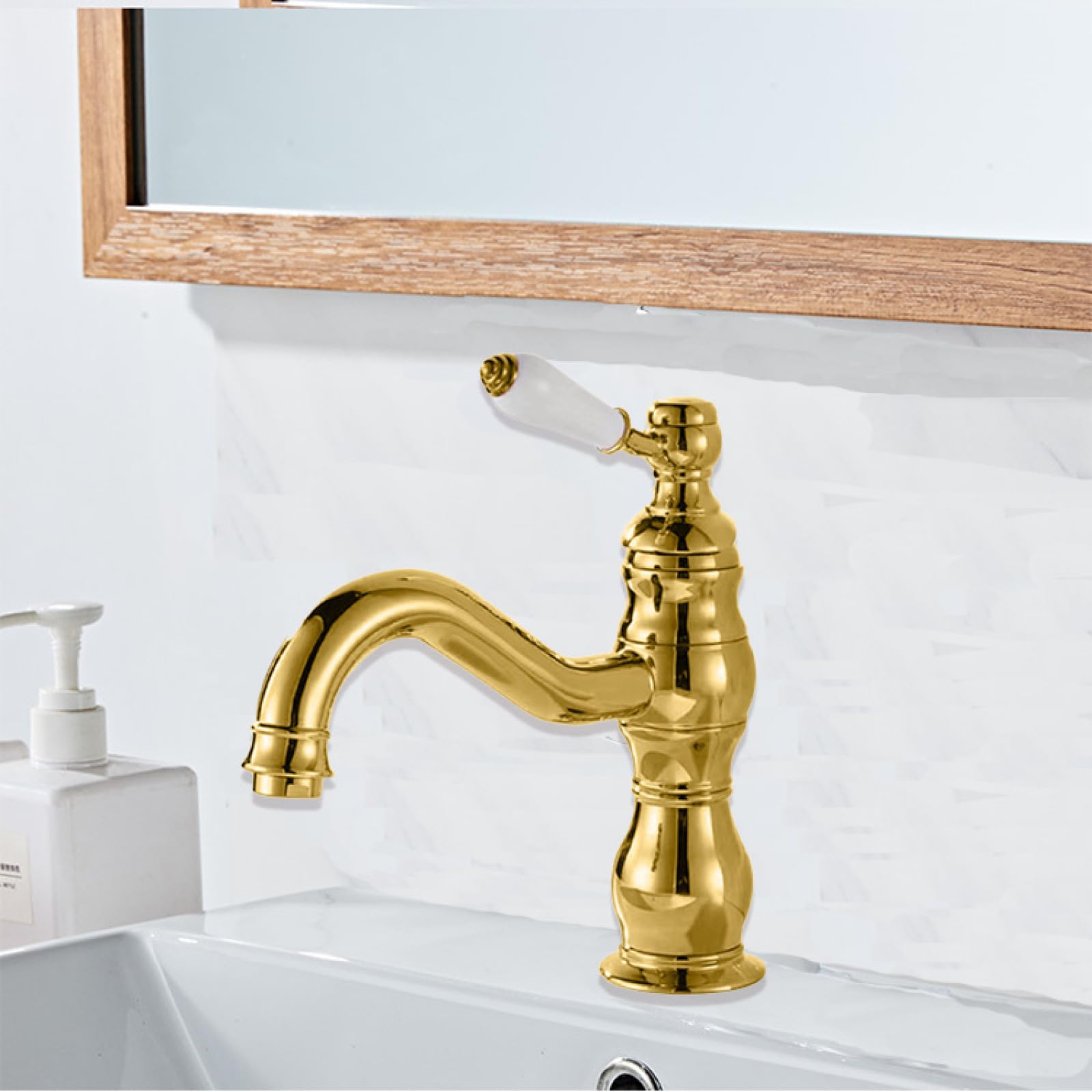 Bathroom All-Copper Hot and Cold Basin Faucet