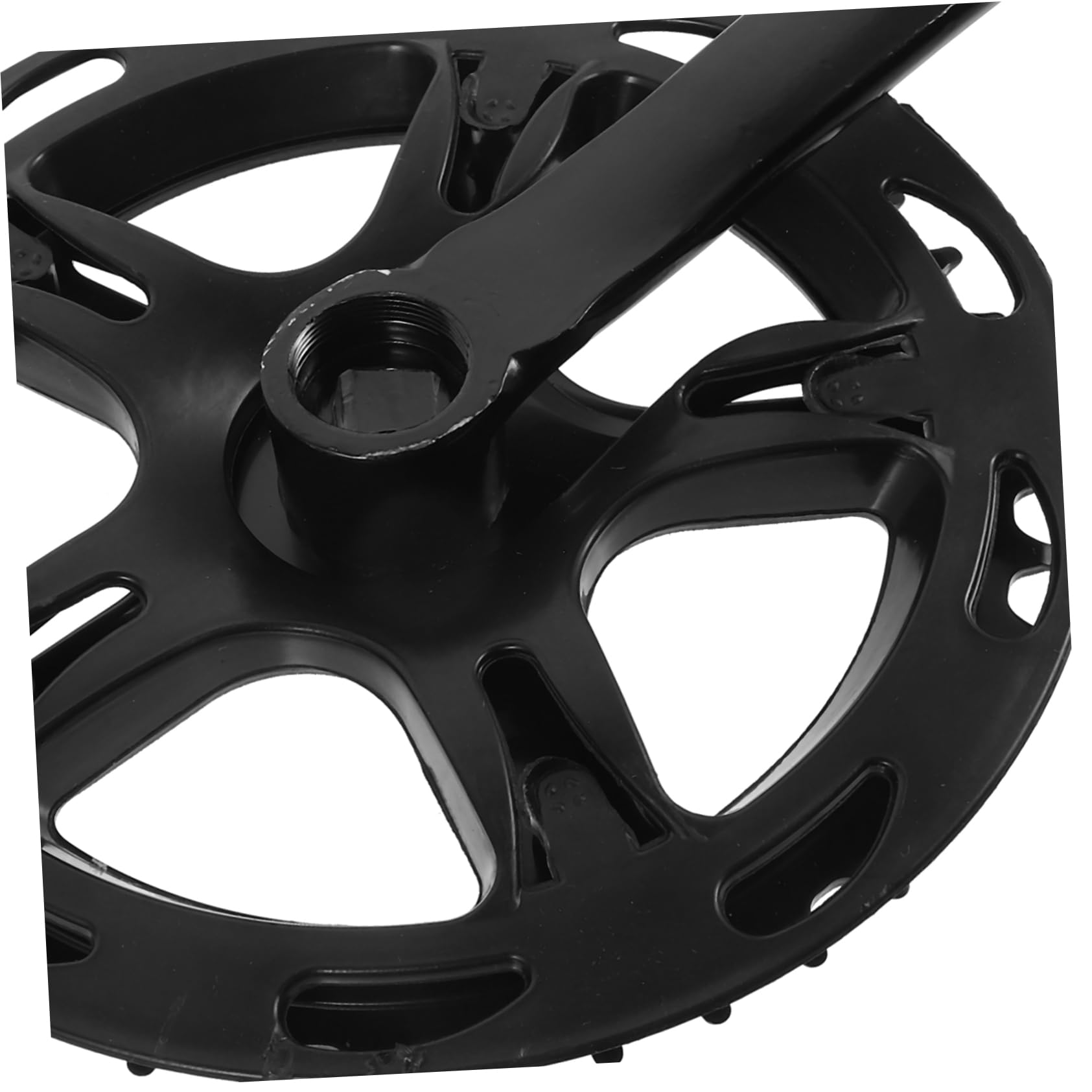 Mikinona Guarnitura Bicicletta Sturdy con Corona Denti Nera e Pedivella Quadrata Accessorio Robusto per Bici da Corsa e Fixed Gear Set Riparazione e Sostituzione