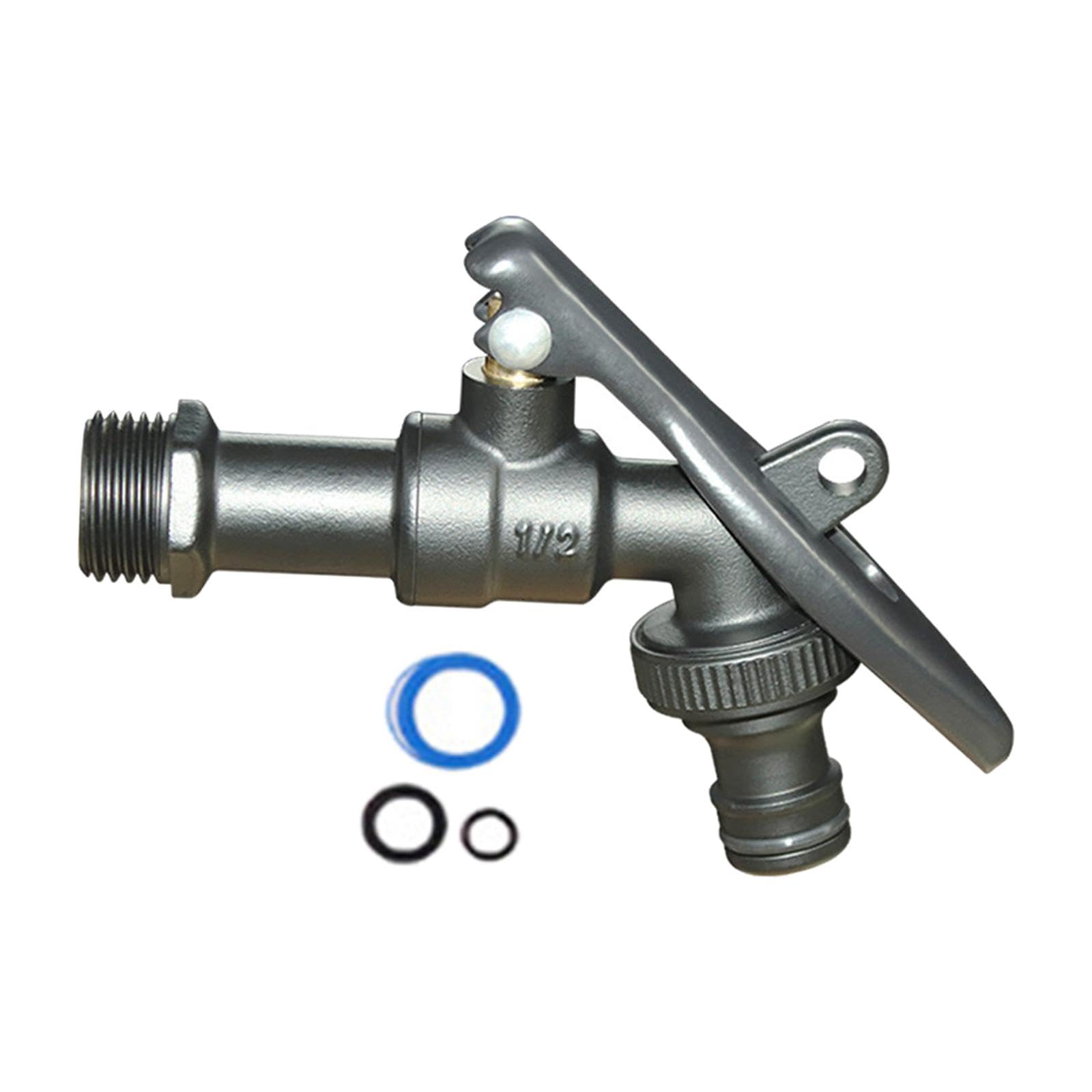 Baoblaze Outdoor Garden Water Faucet Garden Hose Spigot 1/2" 3/4" Anti Frost Brass Water Tap Garden Hose Connector Bibb for Home