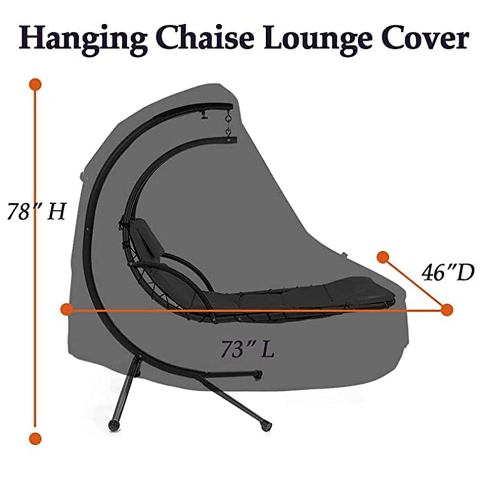 Funda para Tumbona Colgante para Patio - Funda Protectora para Tumbona para Hamaca Funda Protectora Curva para Hamaca, Funda Protectora para sillón para Tumbona