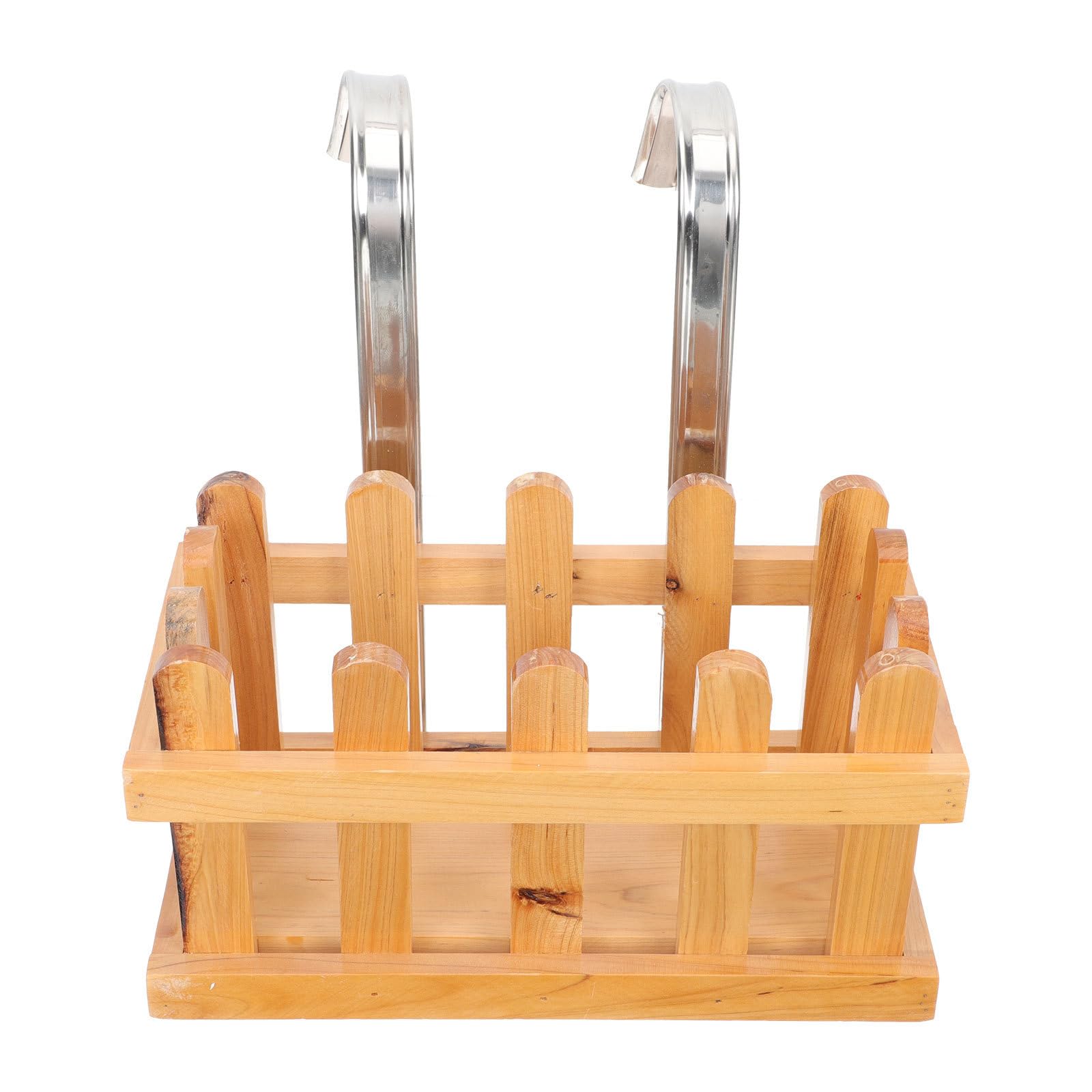 GLEAVI Bathroom Hanging Basket for Bath Bucket and Soap Storage Wooden Shower Caddy Organizer with Hanging Design Bathroom