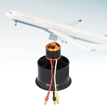 RC Ducted Fan, 50mm RC Electric Ducted Fan 12 Blades Ducted Fan with Brushless Motor for RC Planes(Clockwise 5000V)