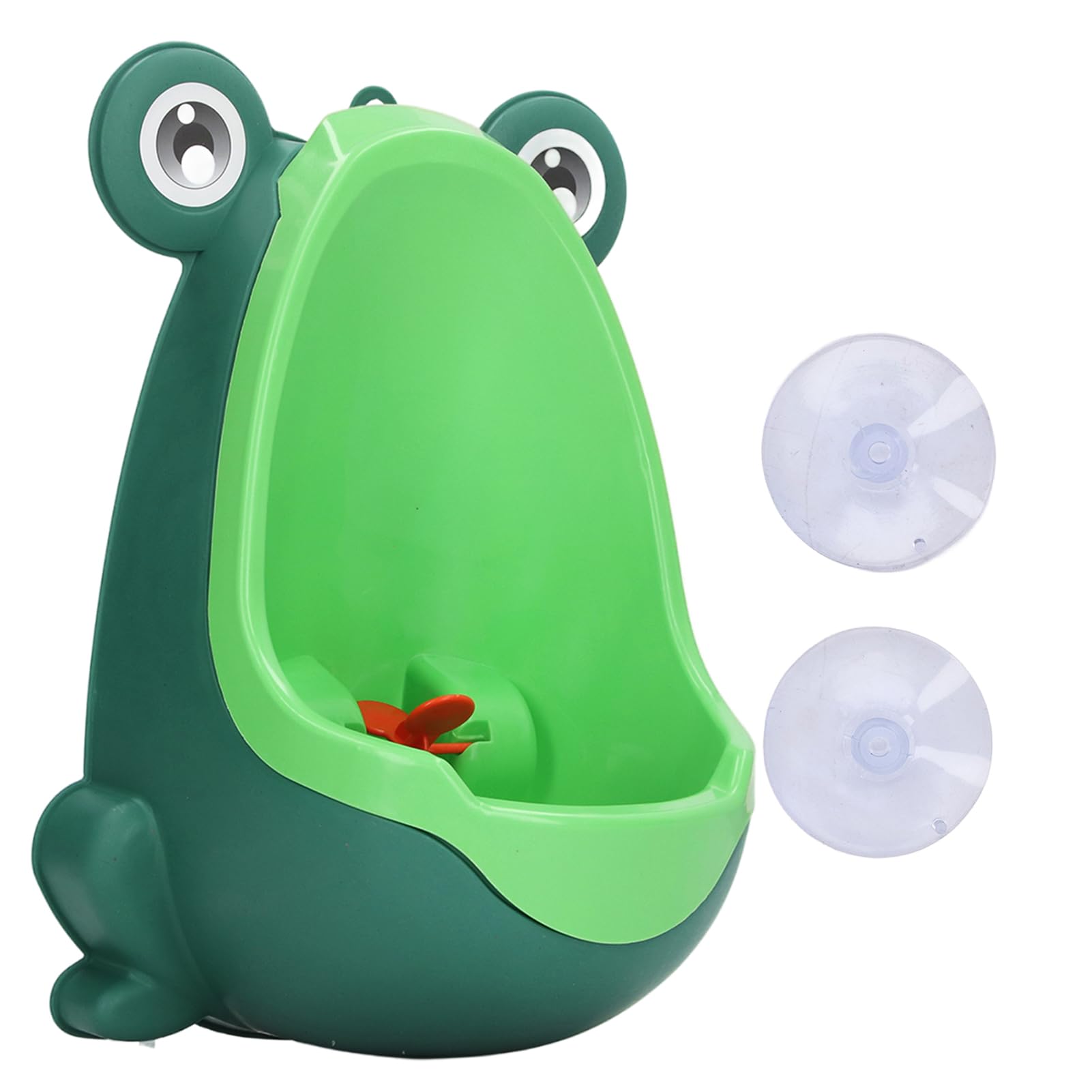 Potty Training Urinal for Boys, Cute Frog Standing Mounted Urinal with Aiming Target and Suction Cup, Bathroom Toilet Pee Trainer for Kids Toddlers Children Boy (Green)