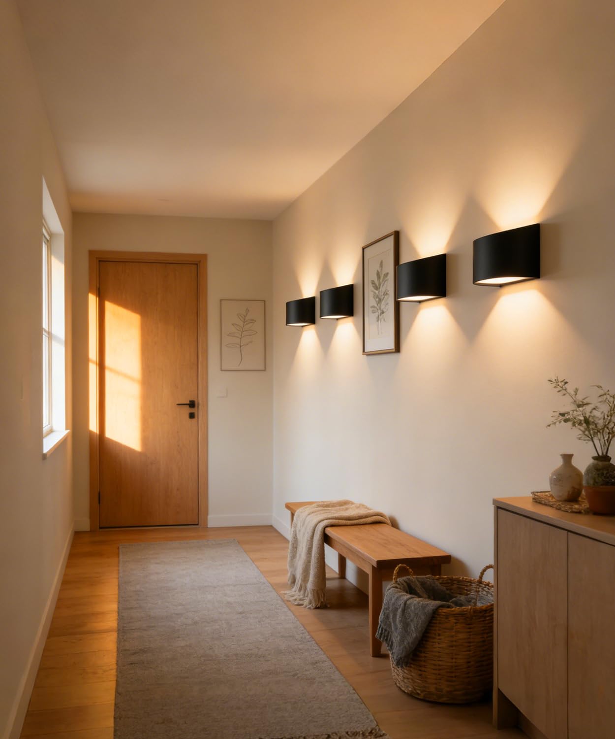 2 Piezas Aplique LED de Pared Interior con Sensor de Movimiento, Apliques Pared 5.000 mAh Recargable sin Cable, 3 Temperaturas, Mando 7 m, Lámpara de Pared Negro, Dormitorio Pasillo Escalera