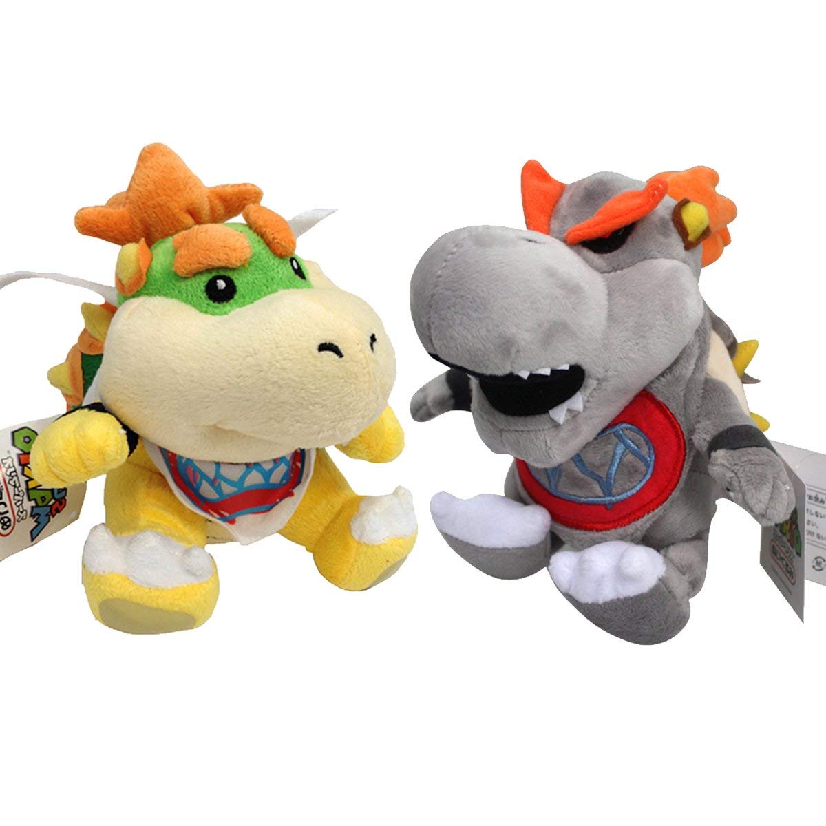 Altay Super Mario Baby Bowser Jr 2 in 1 Set Plush Toys Baby Size King Koopa Stuffed Plush Toy (Includes 2 Baby bowsers)