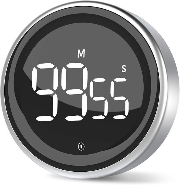 LIORQUE Kitchen Timers Digital Timer Magnetic Countdown Timer with Large LED Display, Kitchen Timers for Cooking Classroom Fitness, Productivity Timer Pomodoro Timer for Kids