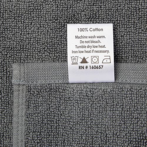 Juvale 2 Pack Letter M Monogrammed Hand Towels, Gray Cotton Hand Towels With Silver Embroidered Initial M For Wedding Gift, Bridal Shower, Baby Shower, Anniversary (16 X 30 Inches) #TOP2