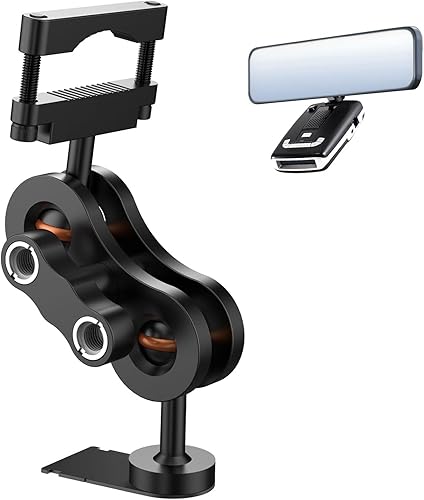 Soporte para espejo retrovisor de radar, soporte de montaje en radar de espejo retrovisor de automóvil, camión, montaje de varilla de aluminio (para