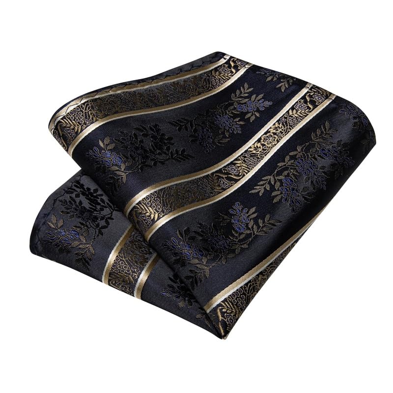 Conjunto de corbatas de seda con rayas retro para hombre miniatura 4