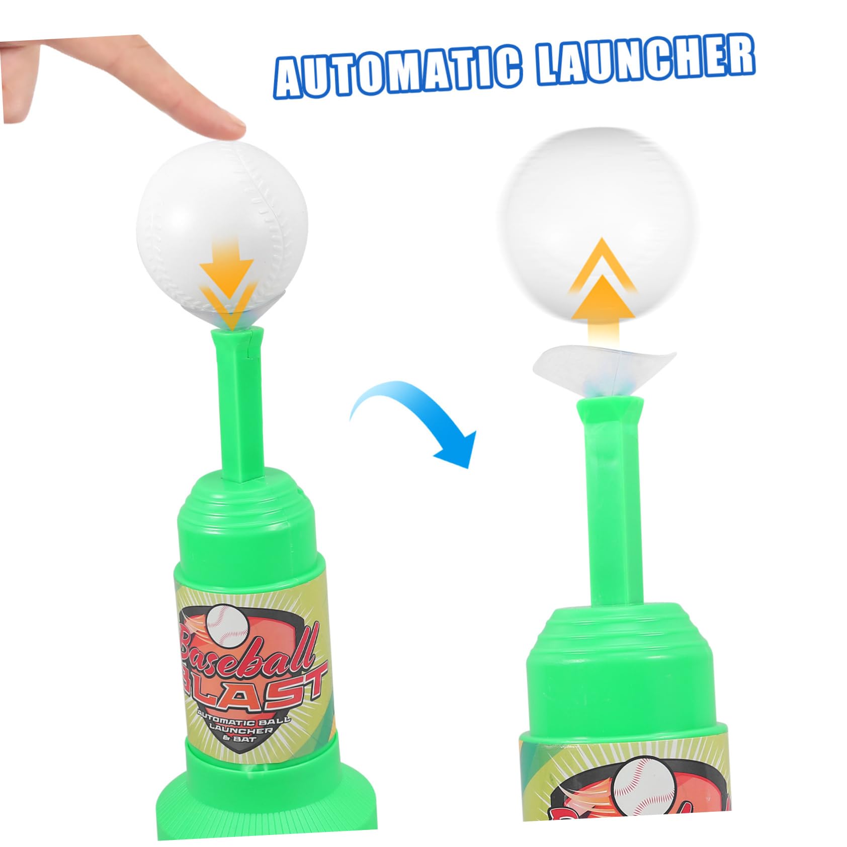 UPKOCH 1 Ensemble de Base-Ball Jouets Balle Enfants Petit Machine à Lancer Automatique Parent-Enfant Outil de Jeu de Base-Ball Batte de Baseball et Lanceur de Base-Ball Abdos