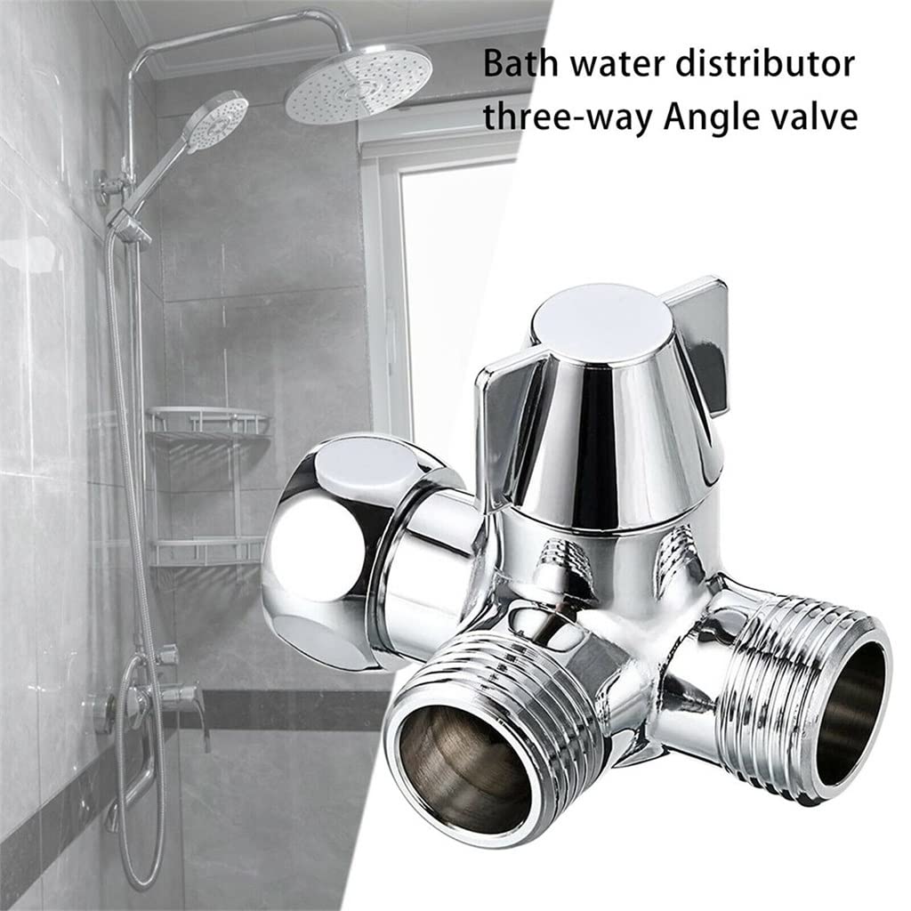 Válvula Desviadora De Grifo Fregadero Salida 3 Vías 1/2 ", Adaptador En T, Separador Agua, Divisor Manguera Ducha