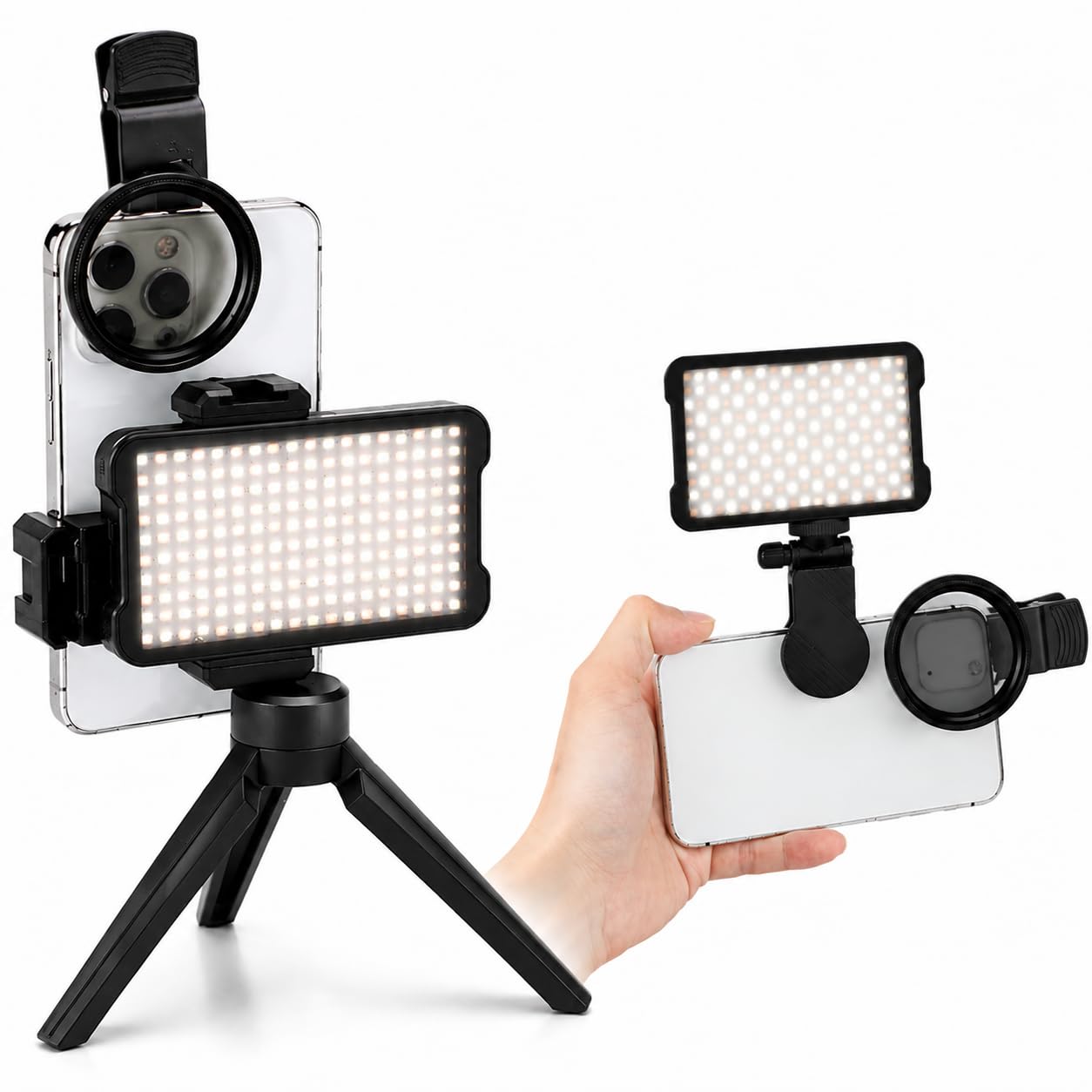 Éclairage LED de Photographie, Lumière de Photographie de Tatouage, Lumière Rechargeable sans Fil avec 180 Puces LED, Température de Couleur et luminosité Réglables, Lampe pour