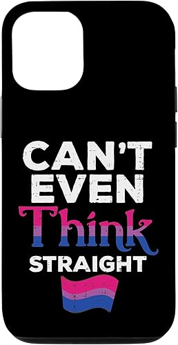 iPhone 14 Pro Can't Even Think Straight LGBTQ Bisexual Flag Gay Pride Bi Case