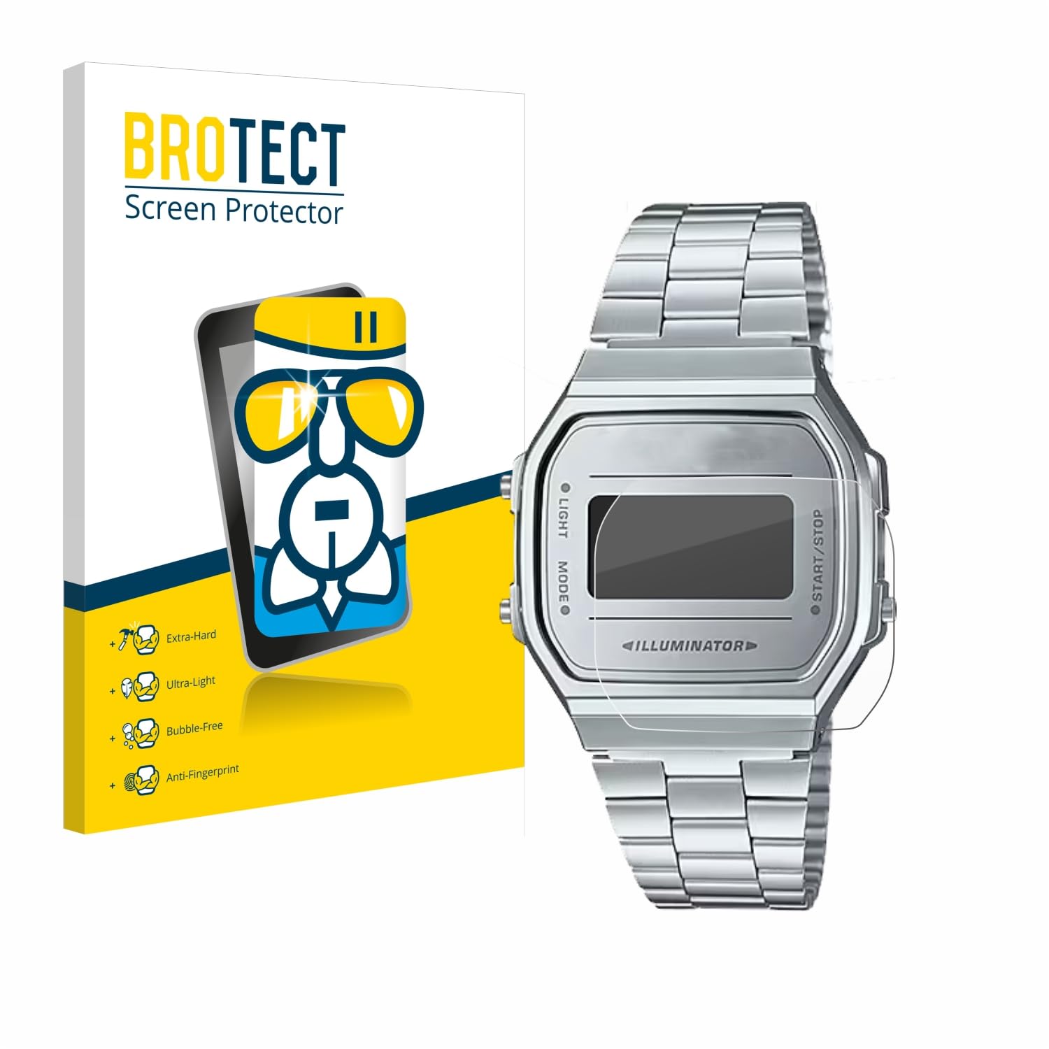 brotect Pellicola Protettiva Vetro per Casio AE-1200WH Protezione Schermo (3 Pezzi) [Durezza Estrema 9H, Chiaro