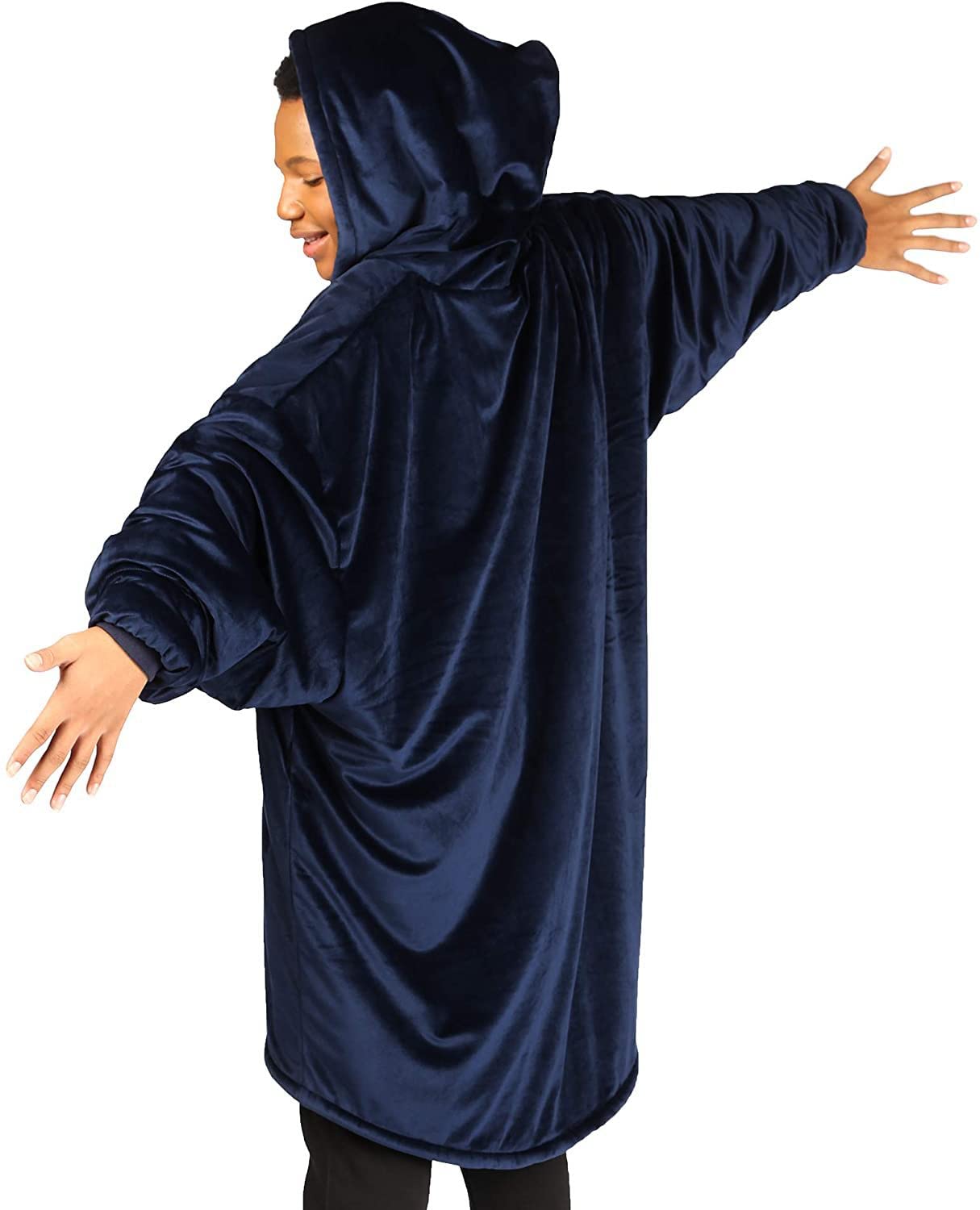 Pogrubiona dwuwarstwowa bluza z kapturem z zamkiem błyskawicznym szlafrok oversize sweter przytulna bluza z kapturem do noszenia uniseks polarowa bluza z kapturem koc
