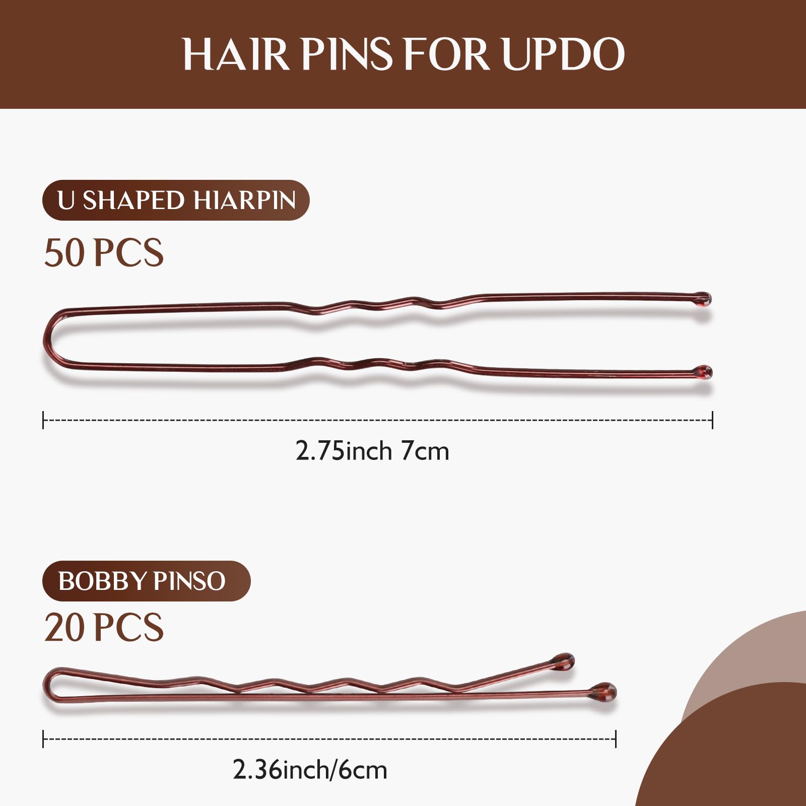 Esponja de pelo para recogido donas de volumen marrón oscuro