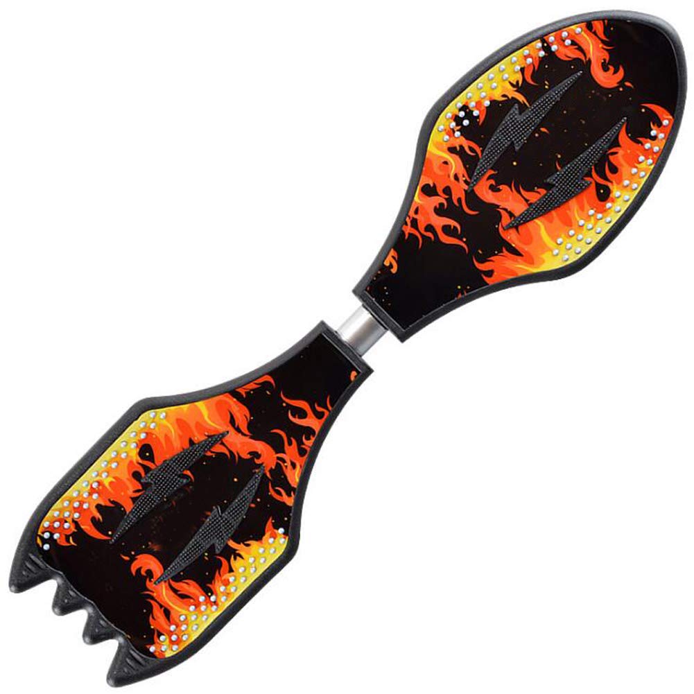 Generisch Waveboard z podwójnymi kółkami i oświetleniem LED, antypoślizgowa deska wężowa do 200 kg, odpowiednia dla dzieci i młodzieży, deskorolka dla początkujących